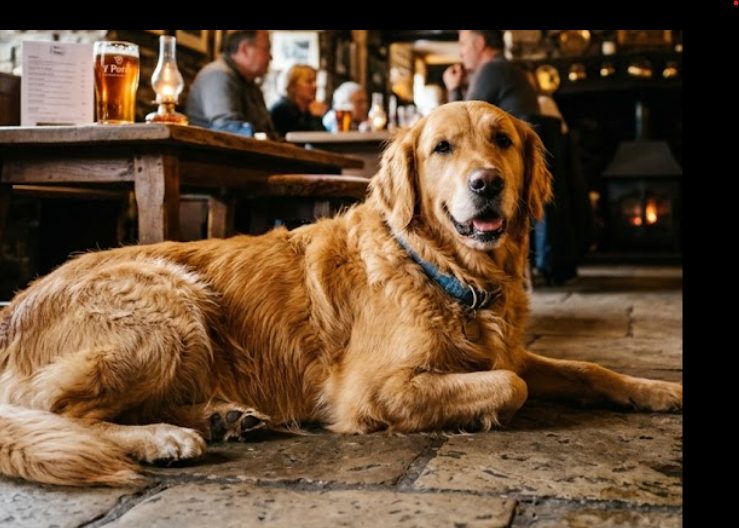 Dog relaxing in The Cross Inn — dog friendly pub in Pembrokeshire